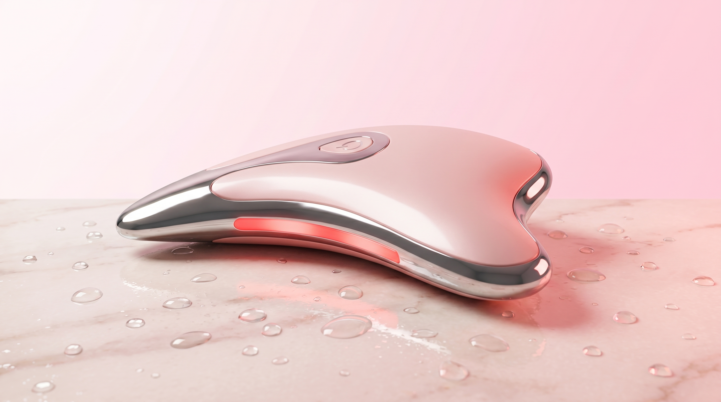 Sculpt device on dewy pink marble — product hero