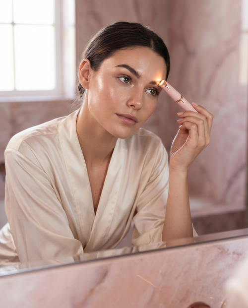 Wisp in use shaping eyebrows